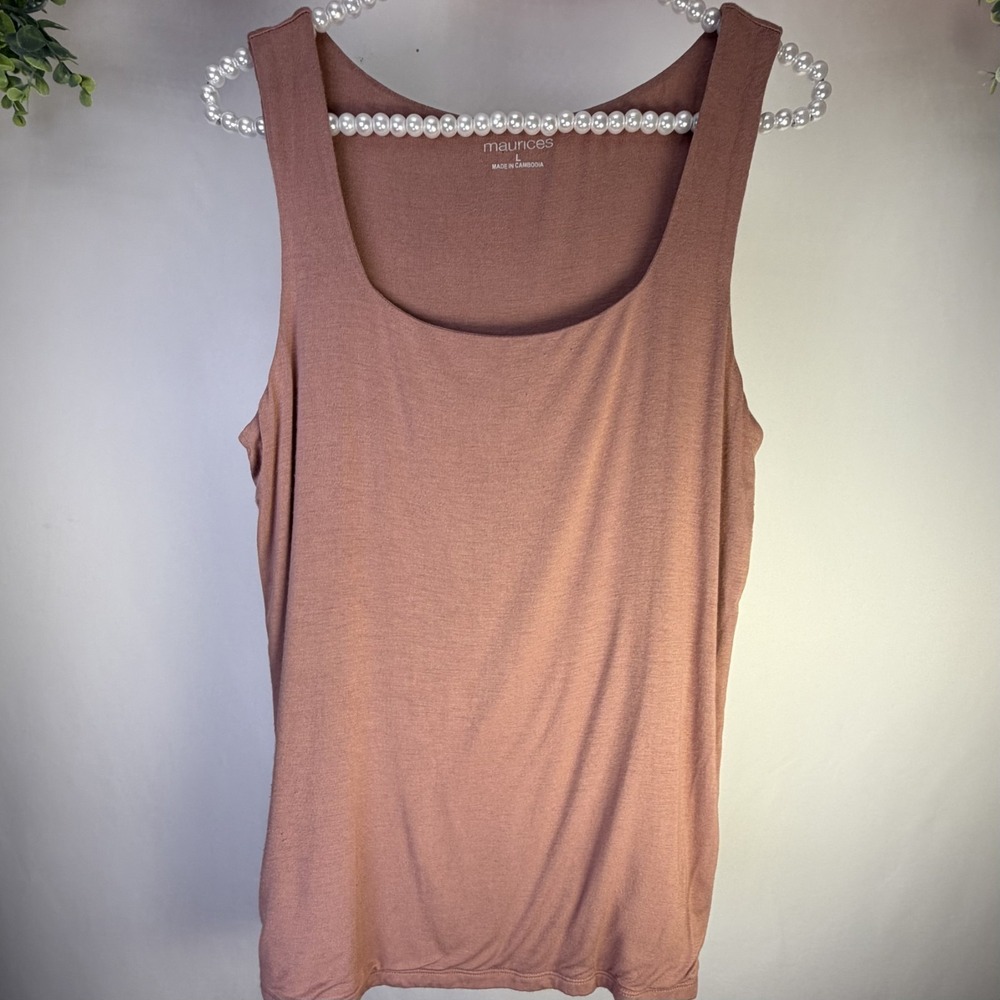 Maurices 24/7 Women's Double Layer Square Neck Tank Top - Size L